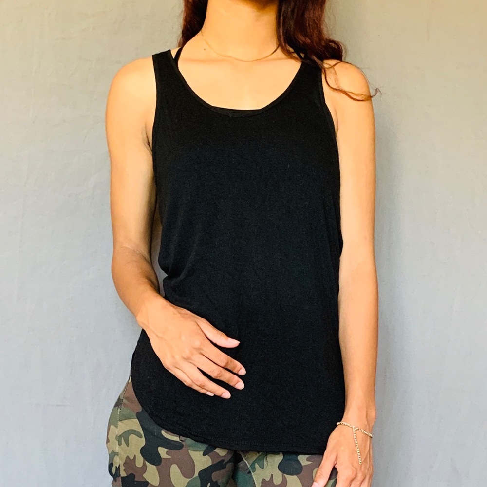 Black tank top